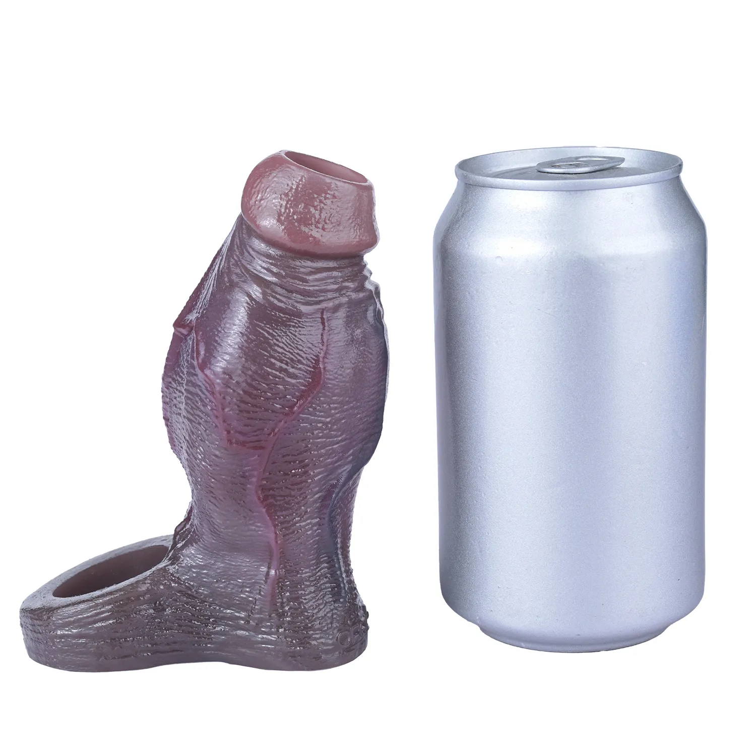 Felix 4.8"x2.2" Black Thick Fat Open Ended Penis Sleeve