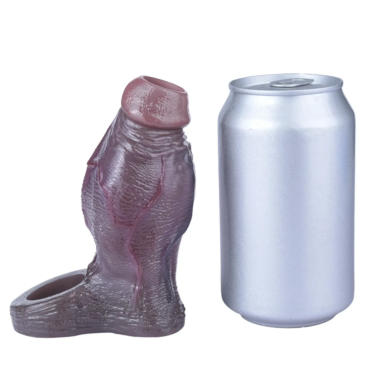 Felix 4.8"x2.2" Black Thick Fat Open Ended Penis Sleeve