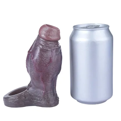 Felix 4.8"x2.2" Black Thick Fat Open Ended Penis Sleeve