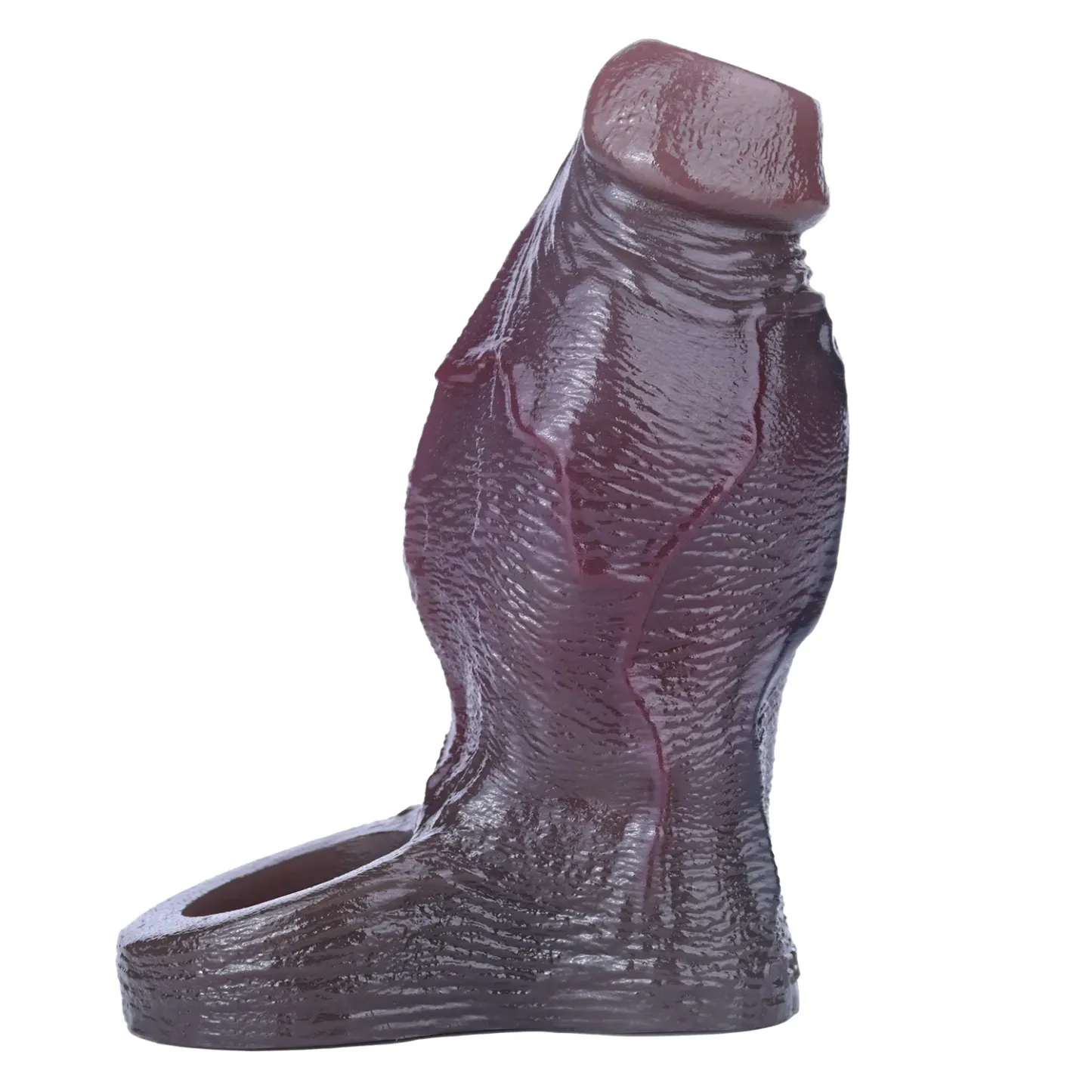 Felix 4.8"x2.2" Black Thick Fat Open Ended Penis Sleeve