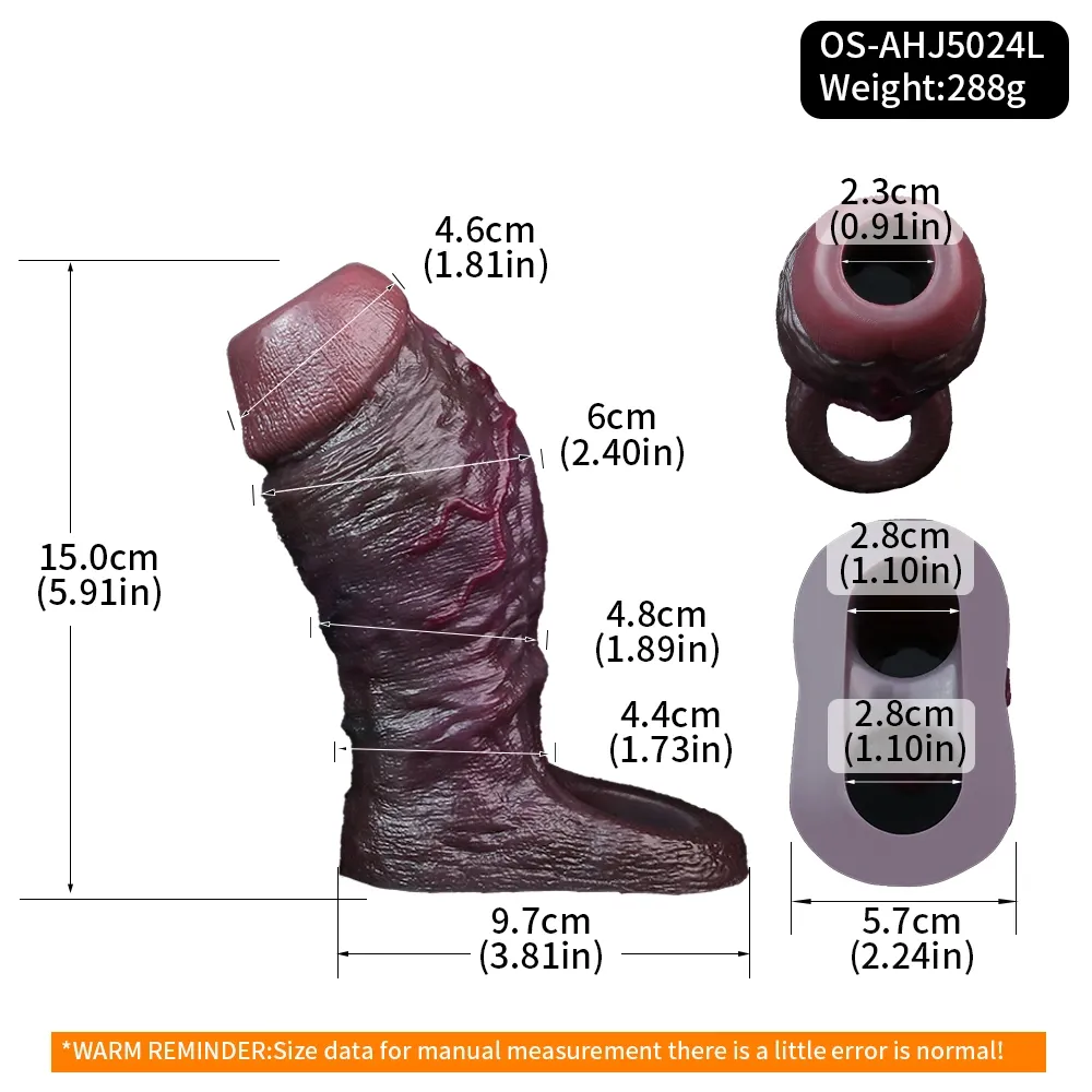 Duke Black Thick Penis Enhancement Sleeve 4 Sizes Available