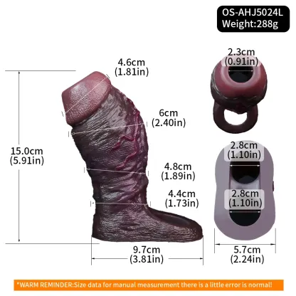 Duke Black Thick Penis Enhancement Sleeve 4 Sizes Available