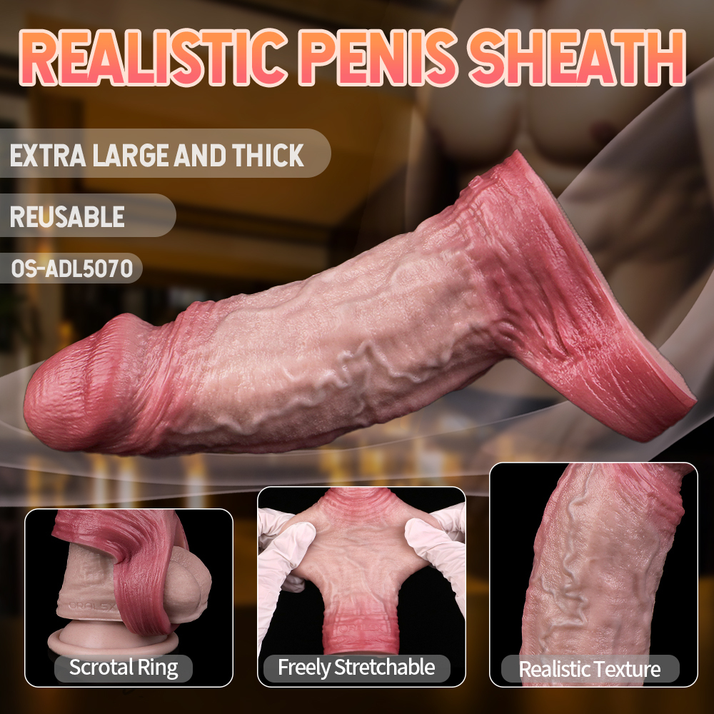 Bruce 6.5"×1.8" Small Flesh Soft Realistic Penis Extension-DickExtension
