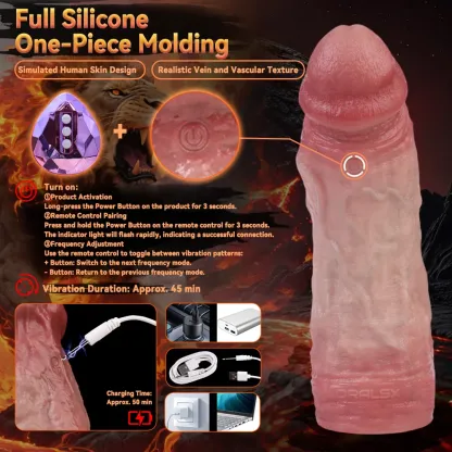 Noah 6.6"×1.9" Realistic Thick Vibrating Penis Sleeve