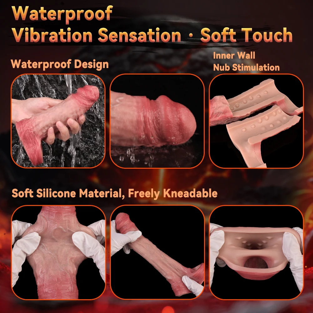 Noah 6.6"×1.9" Realistic Thick Vibrating Penis Sleeve