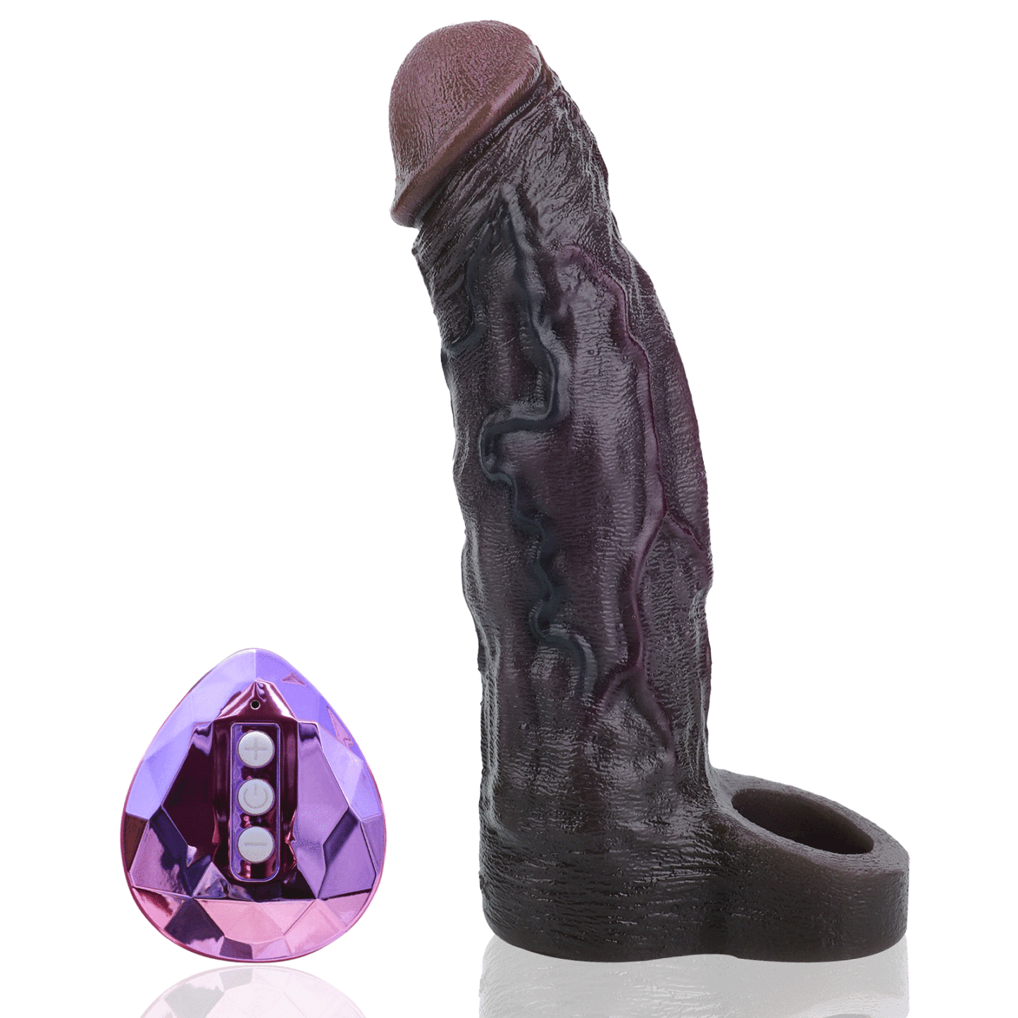 Hugo 7.1"×2" Vibrating Penis Sleeve | 10 Vibration Modes Remote Control