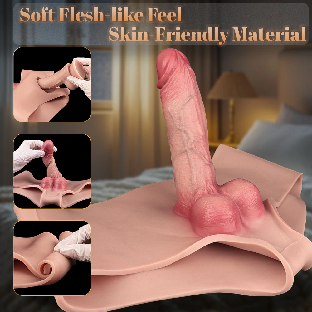 Chris Flesh-Tone Wearable Penis Sleeve - 6.8 x 1.6 Inches Comfort Fit