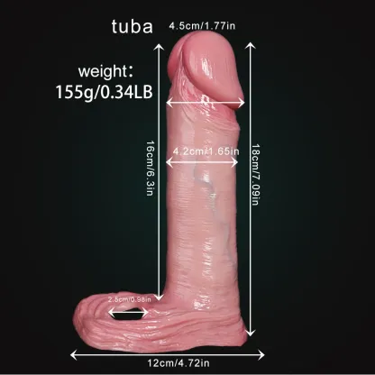 Duke 7“x1.65” Flesh Realistic Big Penis Extender Sleeve