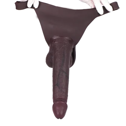 Sam 10" x 2.3" Super Huge Strap on Black Realistic Penis Extender