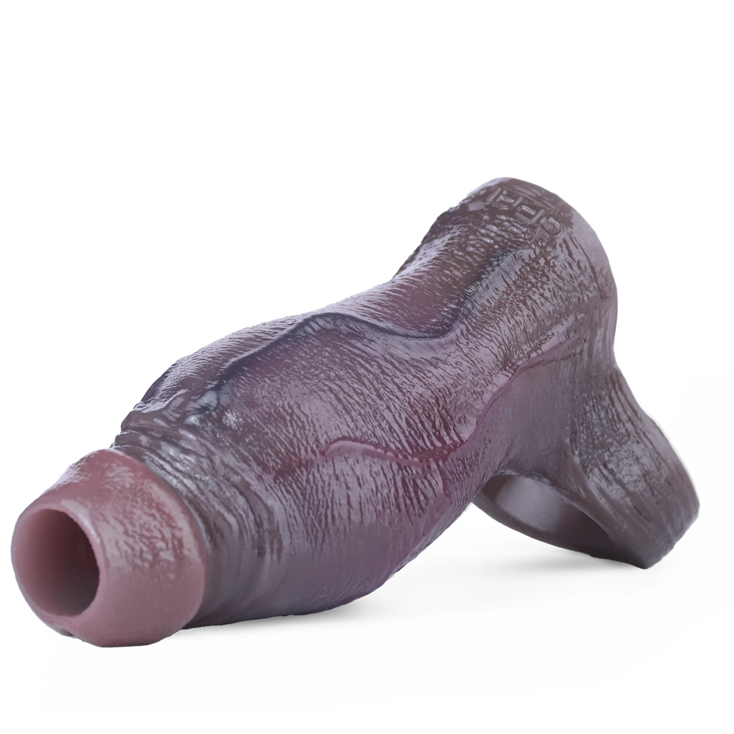 Felix 4.8"x2.2" Black Thick Fat Open Ended Penis Sleeve