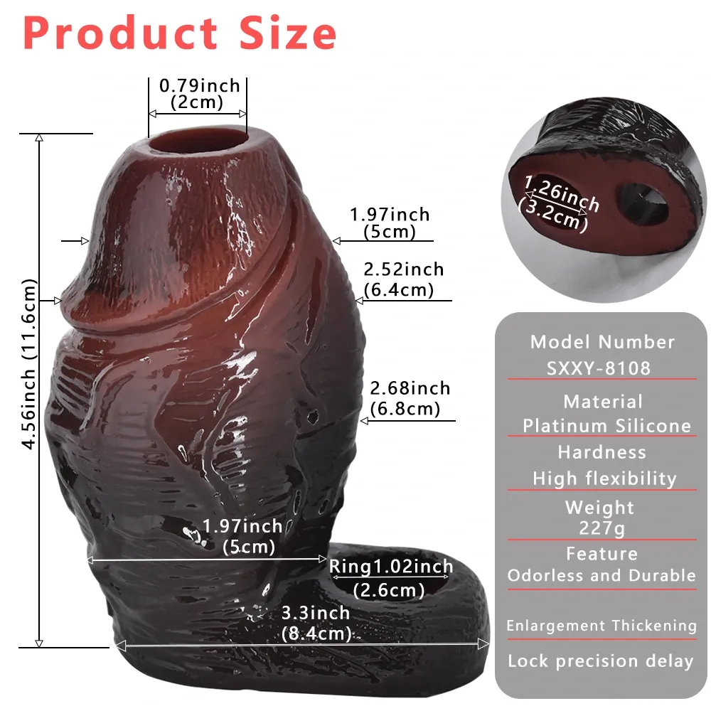 Mars 4.6“x2.5” Super Thick Penis Girthy Sleeves in 2 Colors