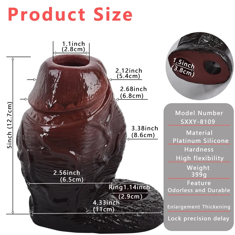 Doom 5“ X 3.4” Thickest Girth Enhancement Cock Sleeves - 2 Colors