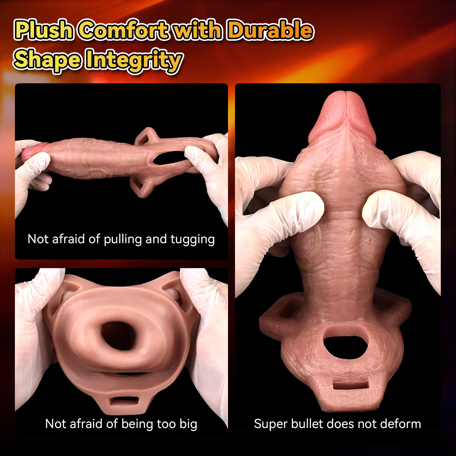Roy Realistic Silicone Penis Sleeve - Dual Use Light/Dark Skin Tone Extension & Thickening Device