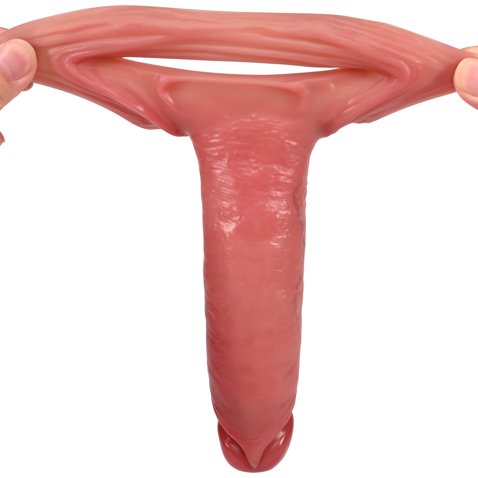Blake 8.6"x1.9" Red Skin Realistic Silicone Penis Sleeve