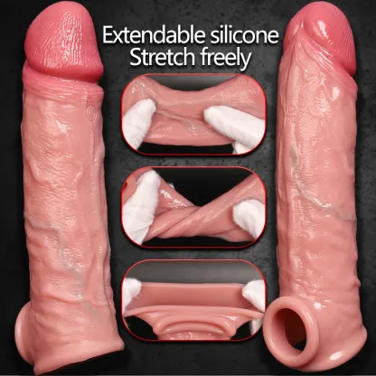 Brandon 7.7"× 1.6" Flesh Tone Realistic Electric Penis Sleeve