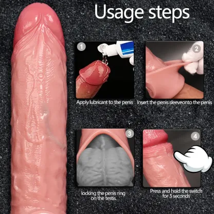 Brandon 7.7"× 1.6" Flesh Tone Realistic Electric Penis Sleeve