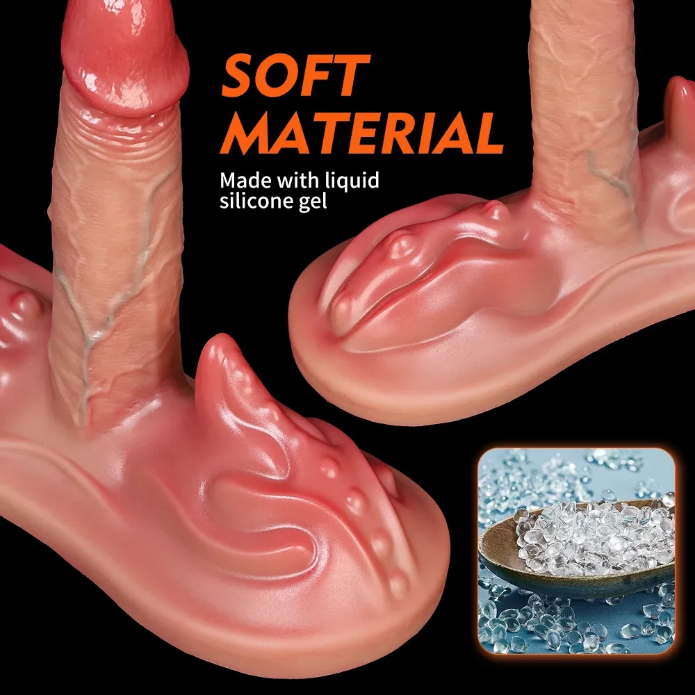 Caleb 5.9" x 1.7"  Realistic Thrusting Dildo With Triple Stimulation