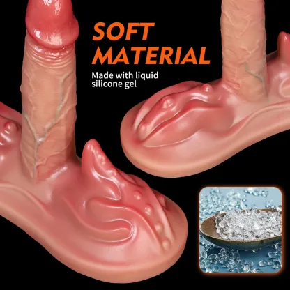 Caleb 5.9" x 1.7"  Realistic Thrusting Dildo With Triple Stimulation