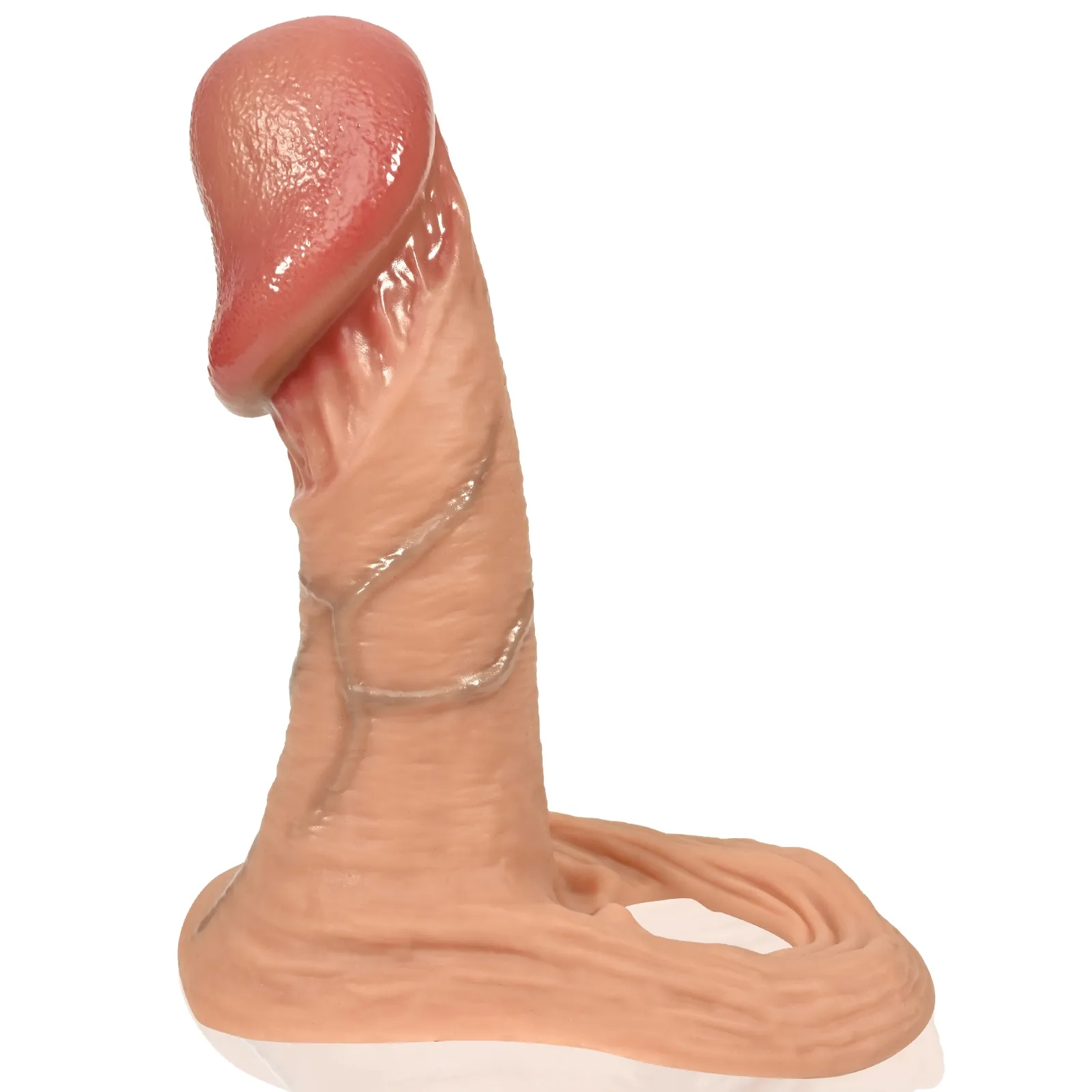 Caleb 7.2" x 1.7" Flesh Realistic Penis Sleeve. with Big Glans