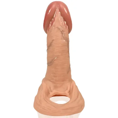 Caleb 7.2" x 1.7" Flesh Realistic Penis Sleeve. with Big Glans