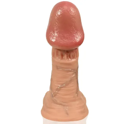 Caleb 7.2" x 1.7" Flesh Realistic Penis Sleeve. with Big Glans
