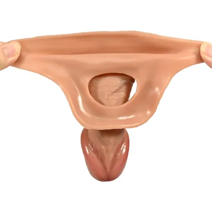 Caleb 7.2" x 1.7" Flesh Realistic Penis Sleeve. with Big Glans