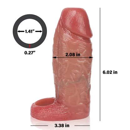 Chase 6" x 2" Flesh-Tone Open-End Penis Girth Sleeve