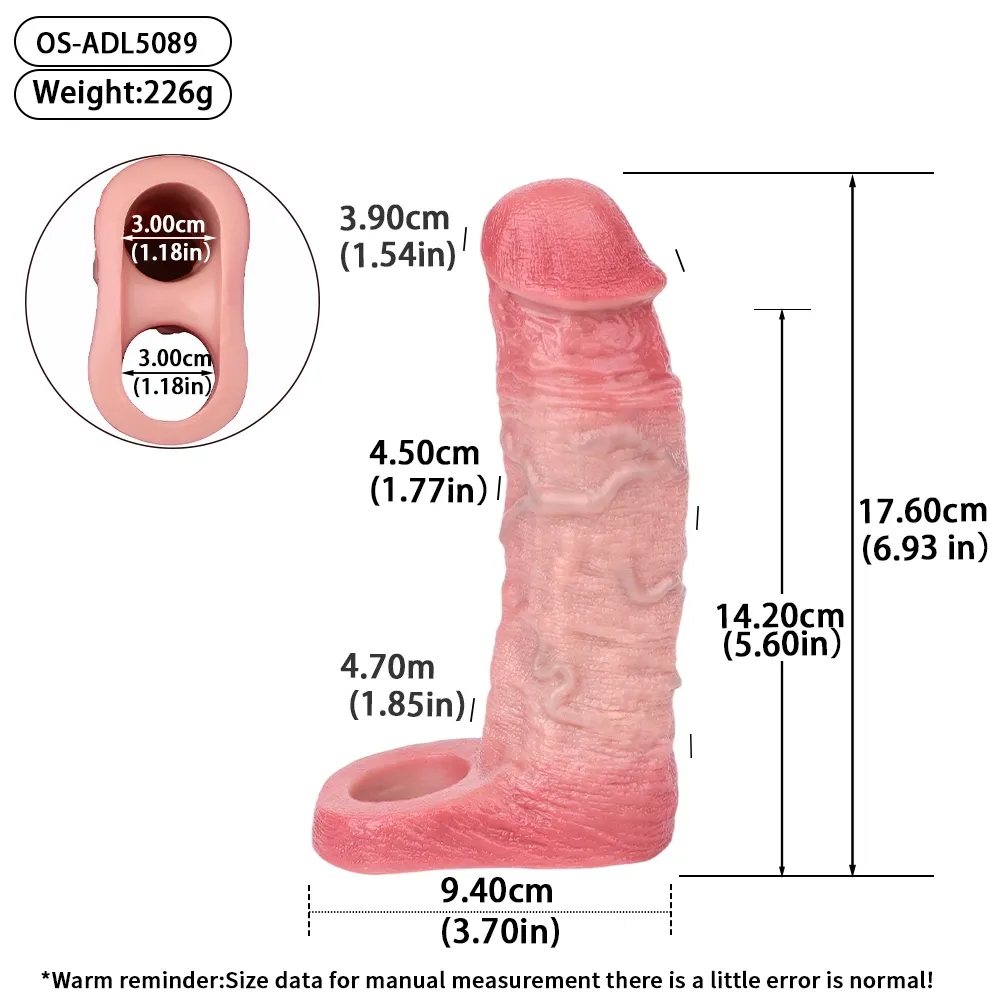 Clint 6.9"×1.8" Soft Flesh Realistic Cock Extension-DickExtension