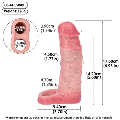 Clint 6.9"×1.8" Soft Flesh Realistic Cock Extension-DickExtension