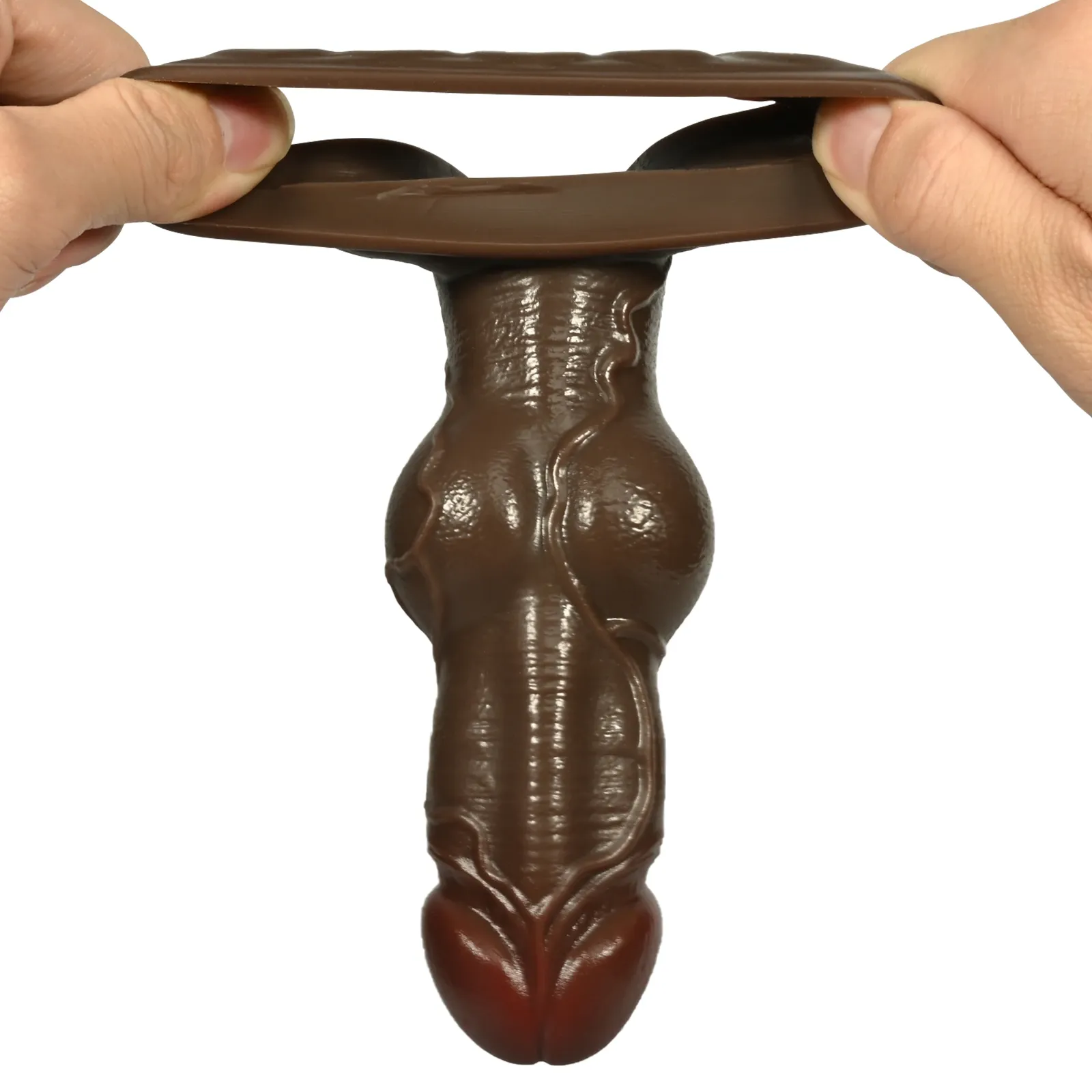 Connor 6.1"x1.8" Silicone Fantasy Cock Sleeve With Stimulation Balls