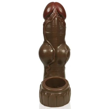 Connor 6.1"x1.8" Silicone Fantasy Cock Sleeve With Stimulation Balls
