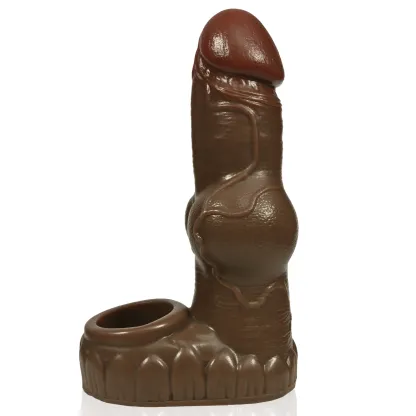 Connor 6.1"x1.8" Silicone Fantasy Cock Sleeve With Stimulation Balls