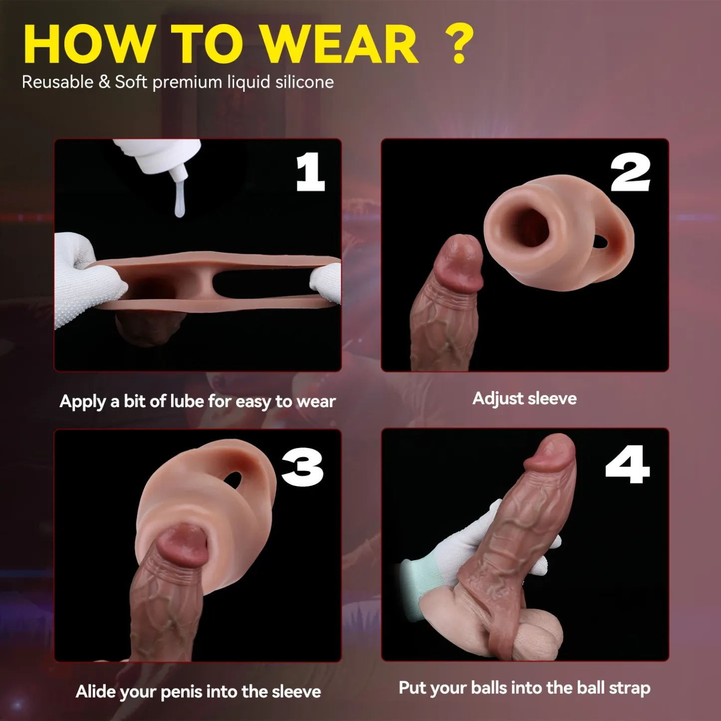 Dorus 6.5“x2.2” Fat Flesh Skin Realistic Cock Extender Sleeve