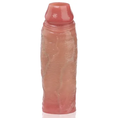 Elijah 6.6" x 2.3" Flesh-Tone Thick Penis Sleeve With Open-End Design