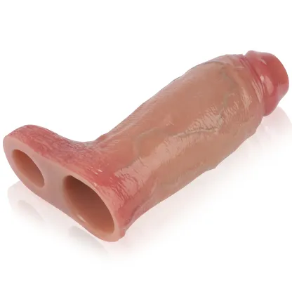 Elijah 6.6" x 2.3" Flesh-Tone Thick Penis Sleeve With Open-End Design