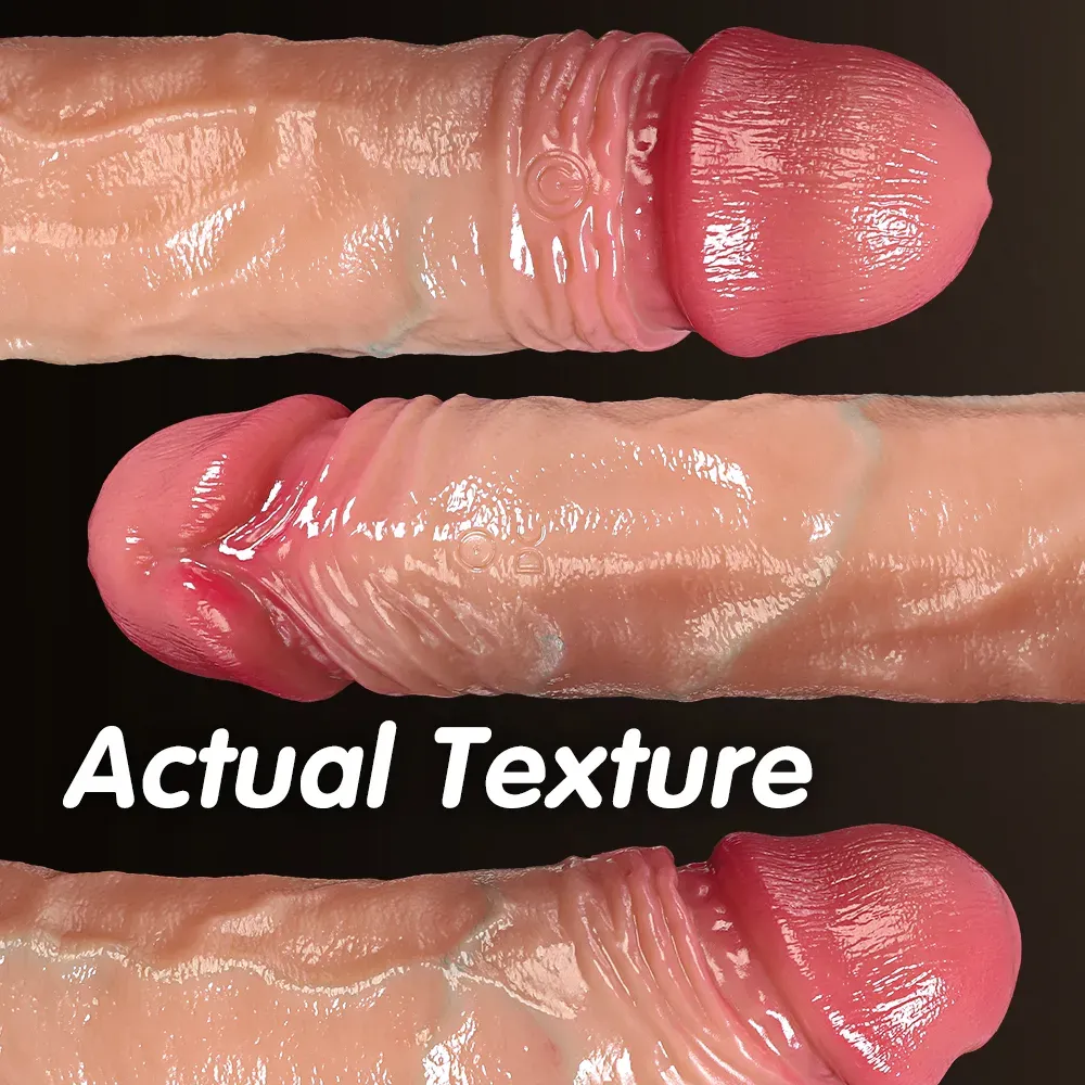 Eric 8"×1.8" Realistic Vibrating Cock Extender With 9 Modes