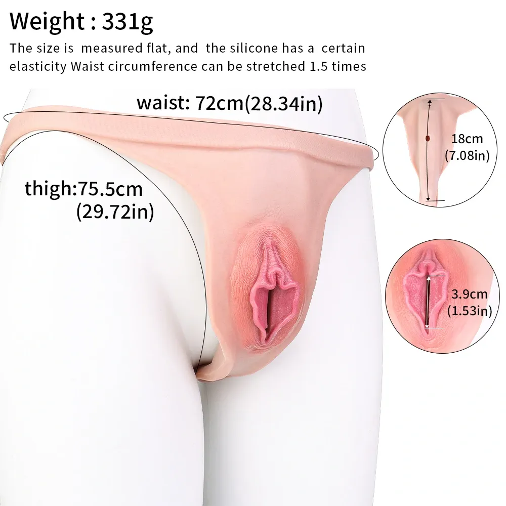 Stella Realistic Silicone Vagina Thong for Transgender & Crossdresser