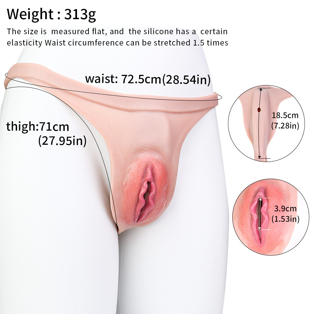 Lily Soft Silicone Realistic Vagina Panty Thong – Discreet Crossdresser Wear