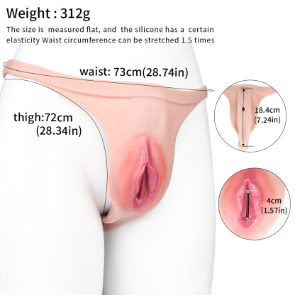 Daisy Lifelike Silicone Vagina Thong for Transgender, Skin-Friendly & Flexible