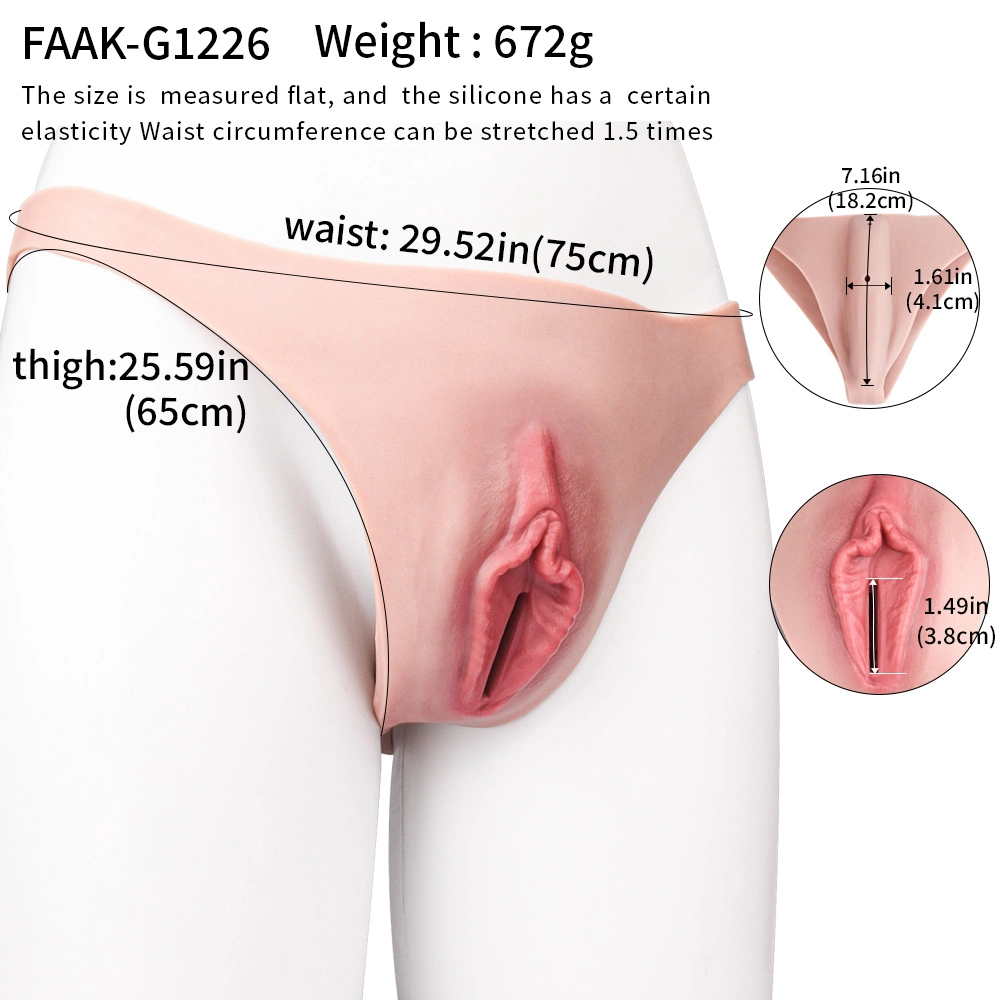Chloe Soft Crossdresser Panties, Invisible Realistic Vagina Pants for Daily Transgender Wear