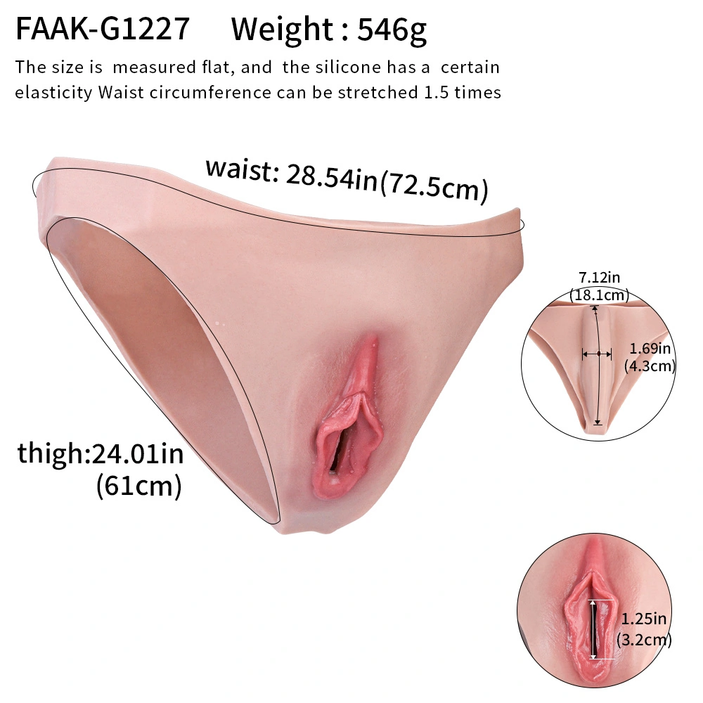 Lila Body Shaping Realistic Vagina Pants, High Stretch Hollow Crossdresser Transgender Panties