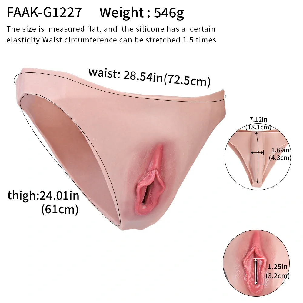 Lila Body Shaping Realistic Vagina Pants, High Stretch Hollow Crossdresser Transgender Panties