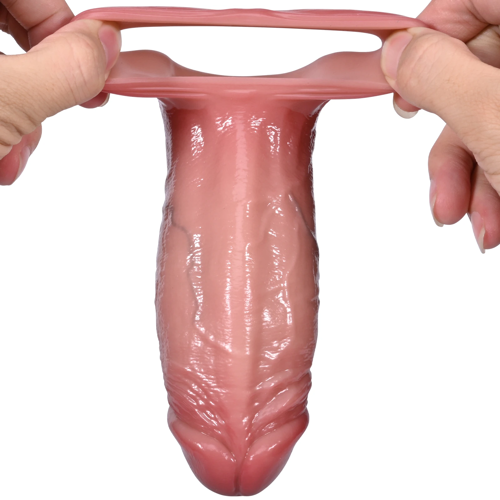 Gavin 5.9"x2.1" Skin-Safe Silicone Realistic Cock Sleeve Male Delay Enhancer