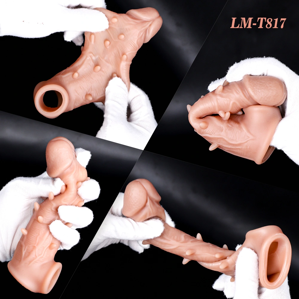 Hashid 7.1" x 2.1" Flesh Cock Extender With Textured Bumps