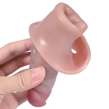 Jake 7.9"x1.4" Dual-Color Realistic Penis Sleeve- Adds 2.5" Extra Length