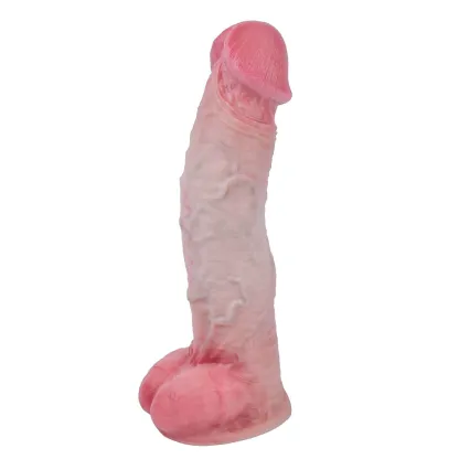 James 10.3"x2.3" Dual Density Realistic Dildo for Women - Lifelike Silicone with Sliding Outer Layer