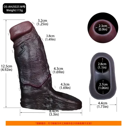Jason 6.1“ x 1.9” Liquid Silicone Open Ended Cock Girth Sleeve