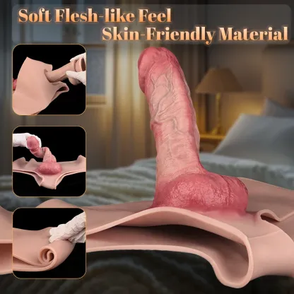 Jasper 7.4" x 1.9" Flesh Strap-on Penis Sleeve