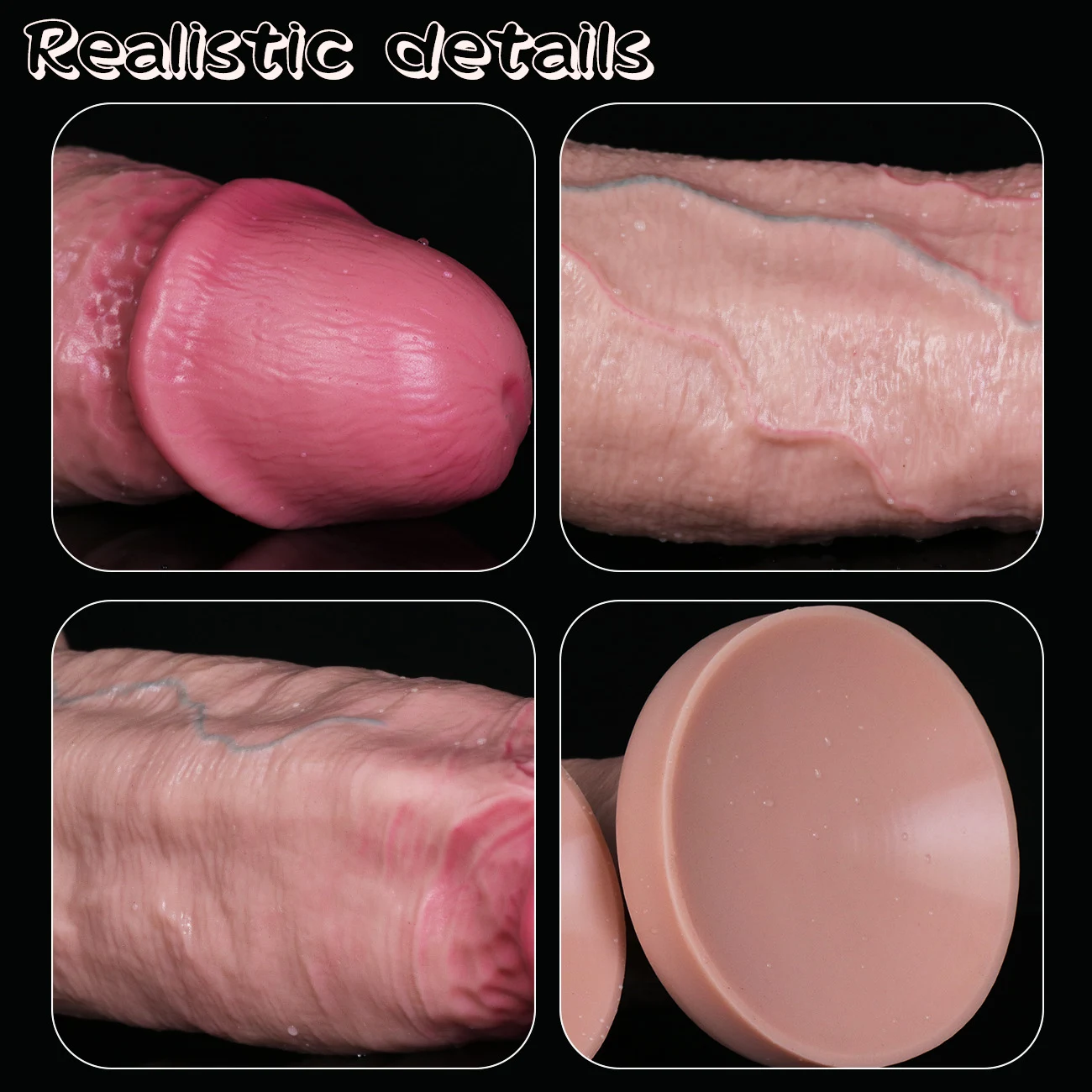 Jim Realistic Silicone Dildo, 3 Sizes, Soft Real Skin