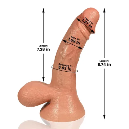 Leo 7 inch Flesh Realistic Dildo with Big Balls